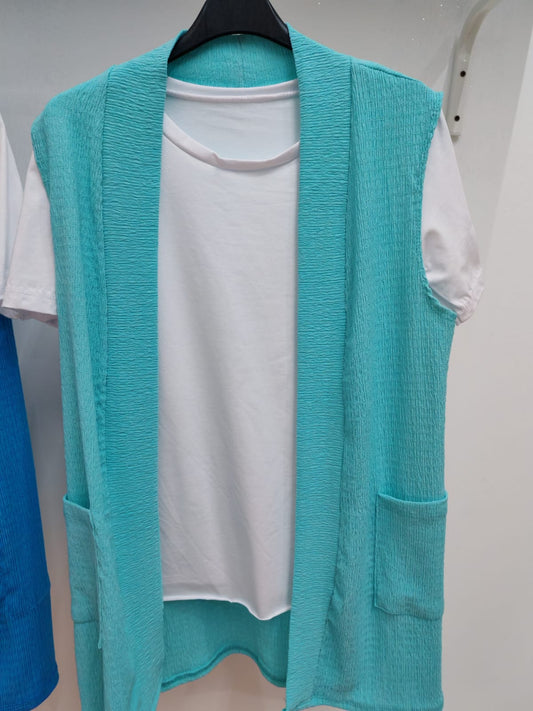 T-shirt con gilet